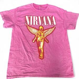 Large Nirvana Live '93 Tour T-shirt - Pink